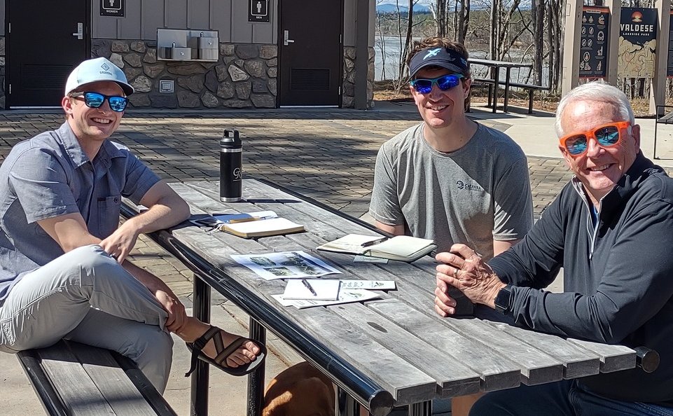 Catawba Riverkeepers Grant and Ryan pictured with Rep Hugh Blackwell